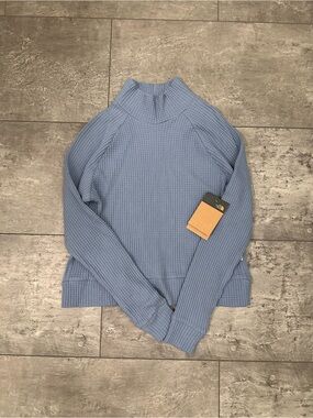 NWT THE NORTH FACE LONG SLEEVE MOCK NECK CHABOT FOLK BLUE SIZE XS